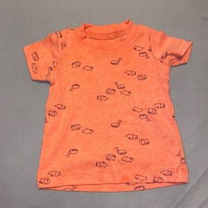 Orange short sleeve shirt 3 months size